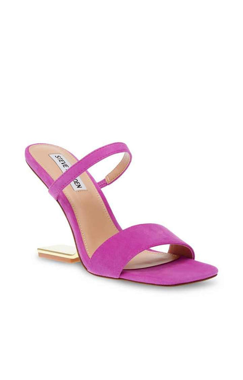 Steve Madden Women's Fuchsia Suede Lotus Heeled Sandal |Steve Madden In Lebanon