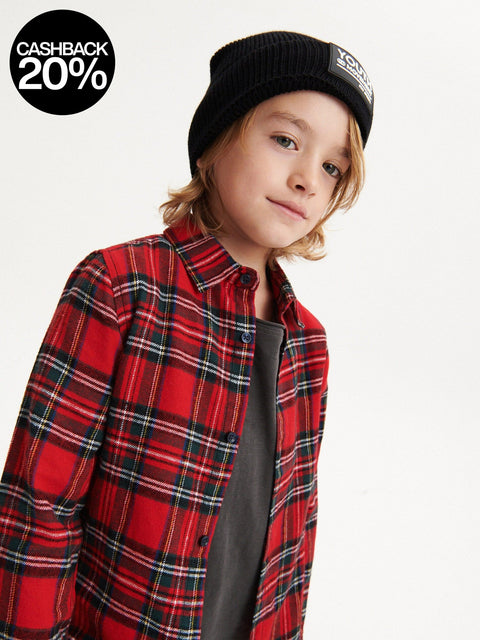 Reserved Boy's Red Checked Flannel Shirt | Reserved In Lebanon