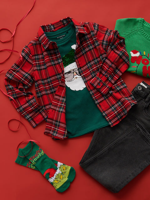 Reserved Boy's Red Checked Flannel Shirt | Reserved In Lebanon