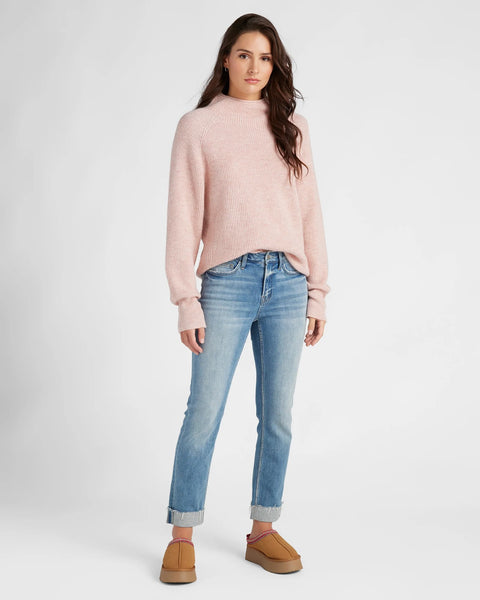 Vince Women's Dusty Rose Marled Funnel Sweater | Vince In Lebanon