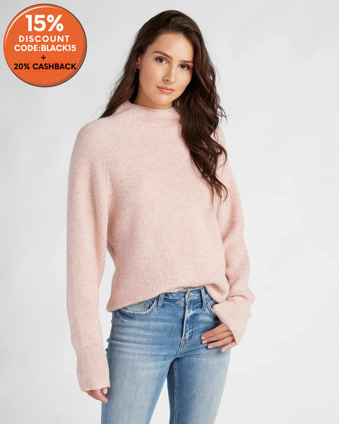 Vince Women's Dusty Rose Marled Funnel Sweater | Vince In Lebanon