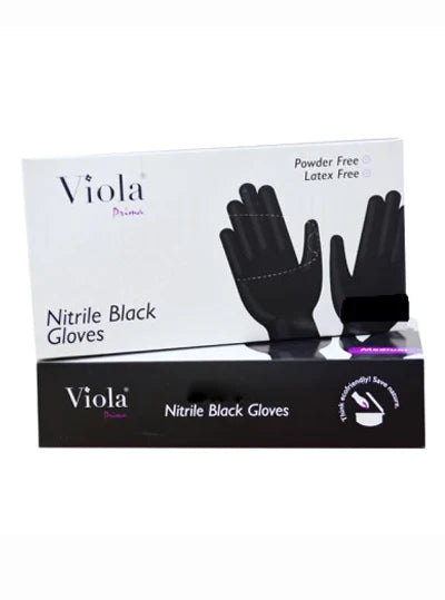 Viola Prima Nitrile Gloves Black (50 gloves) | Viola In Lebanon