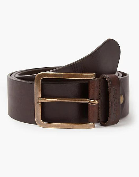 Wrangler Men's Brown Structured Leather Belt | Wrangler In Lebanon