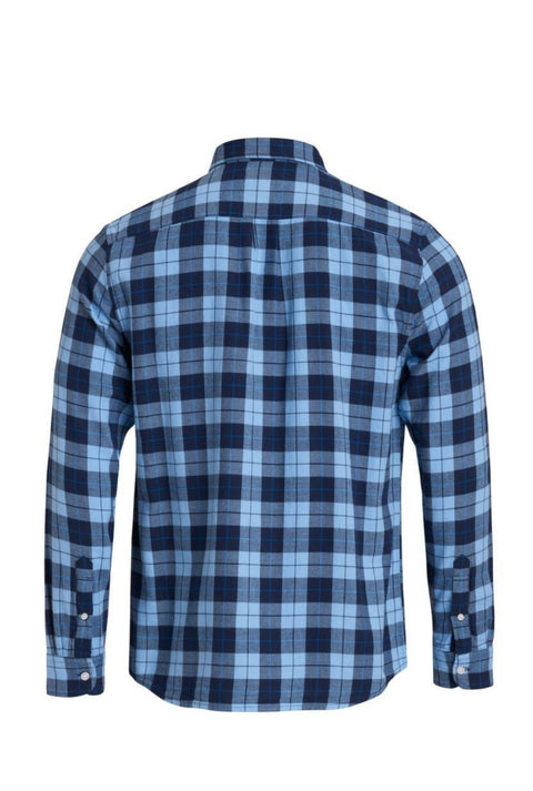 Wrangler Men's Blue Shades Checkered Long Sleeve Shirt | Wrangler In Lebanon