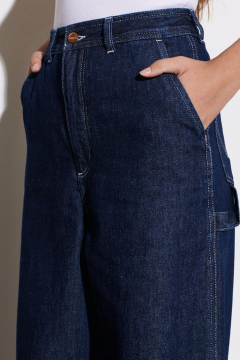 Wrangler Women's Navy Very High Waist Wide Leg Jeans | Wrangler In Lebanon
