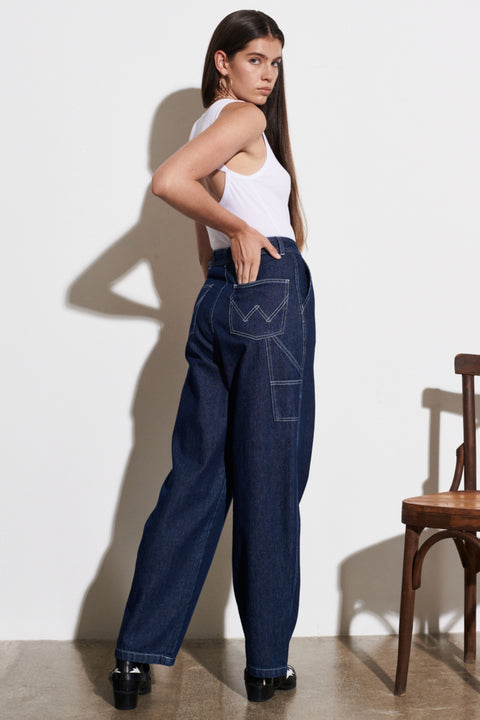 Wrangler Women's Navy Very High Waist Wide Leg Jeans | Wrangler In Lebanon