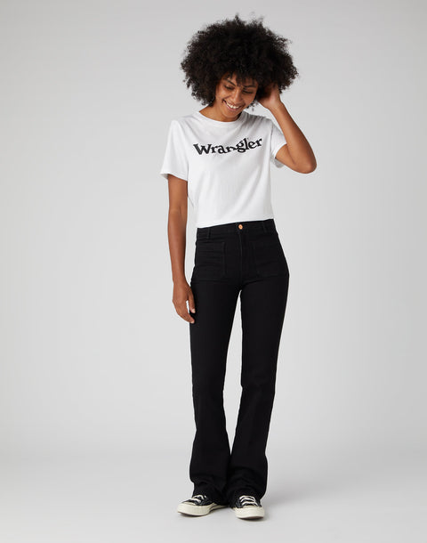 Wrangler Women's Retro Black Flare Jeans | Wrangler In Lebanon