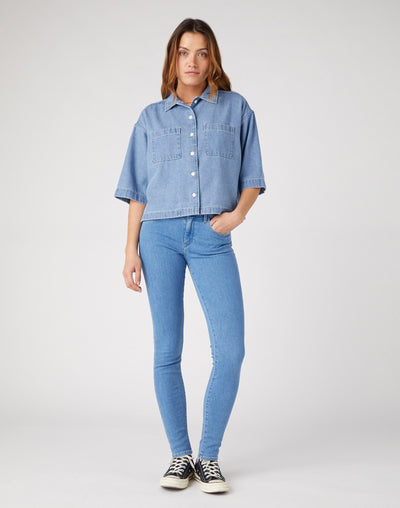 Wrangler Women's Light Blue Slim Jeans | Wrangler In Lebanon