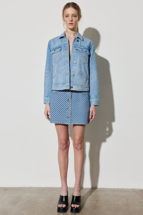 Wrangler Women's Light Blue Trucker Regular Denim Jacket | Wrangler In Lebanon