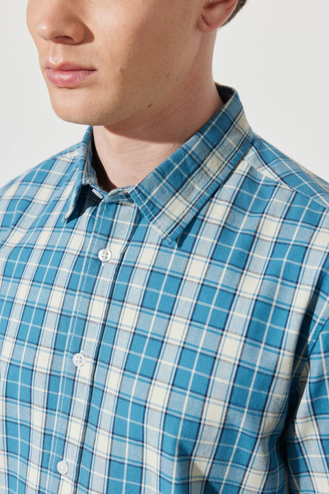Wrangler Men's Regular Fit Regular Cut 100% Cotton Plaid Long Sleeve Shirt | Wrangler In Lebanon