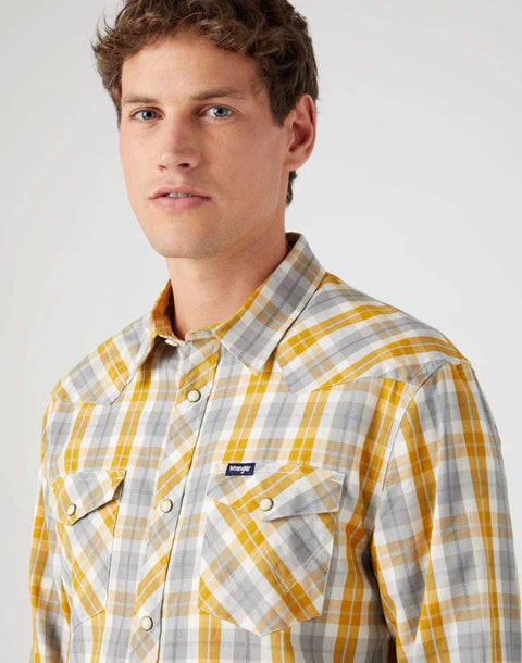 Wrangler Men's Yellow Western Shirt |Wrangler In Lebanon
