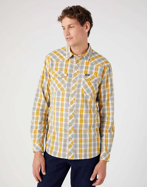 Wrangler Men's Yellow Western Shirt |Wrangler In Lebanon