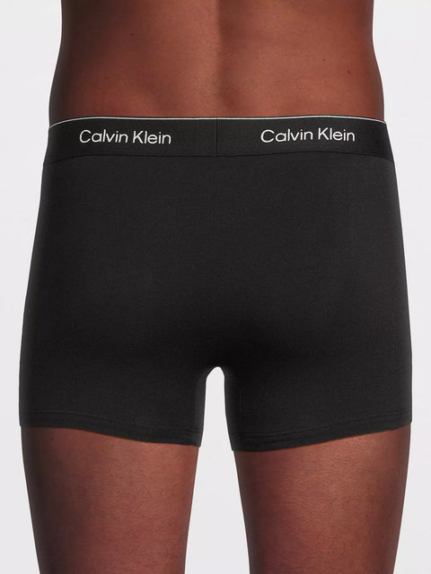 Calvin Klein Men's Black Cotton Stretch 3 Pack Contour Trunks | Calvin Klein In Lebanon
