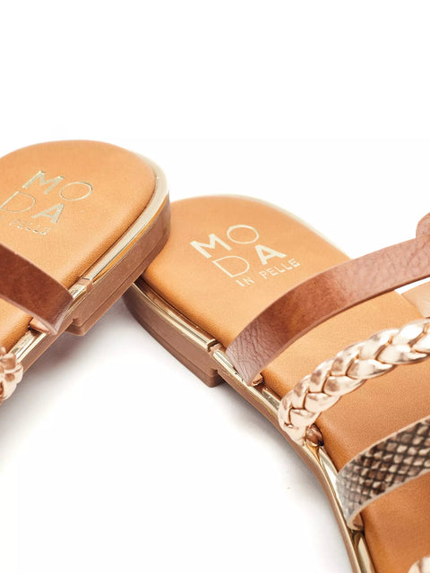 V By Very Women's Tan Junie Multi Strap Sandals | V By Very in Lebanon