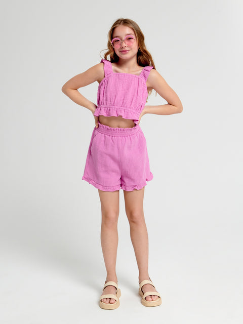 Sinsay Girl's Pink Crop Top | Sinsay In Lebanon