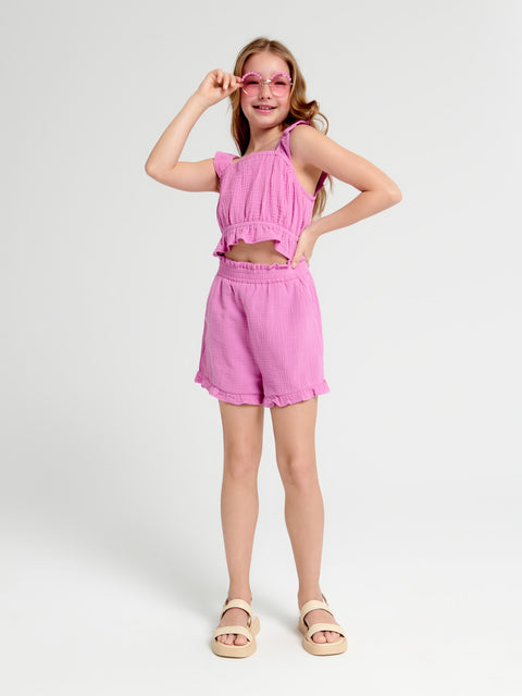 Sinsay Girl's Pink Crop Top | Sinsay In Lebanon