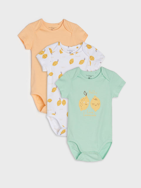 Sinsay Baby Boy's Multicolor Bodysuit Set Of 3 pcs |Sinsay In Lebanon