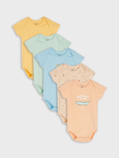 Sinsay Baby Boy's Multicolor Bodysuits 5 Packs ANFK1330