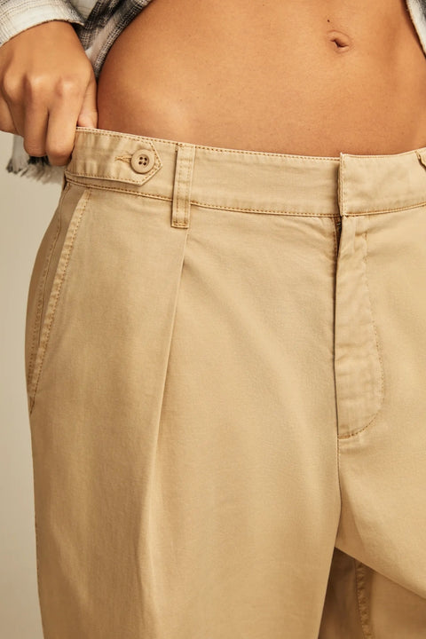 Lucky Brand Women's Beige Wide-Leg Pleated-Waist Pants|Lucky Brand In Lebanon