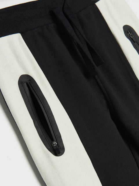 Sinsay Boy's Black & Off-White Jogger Sweatpants | Sinsay In Lebanon