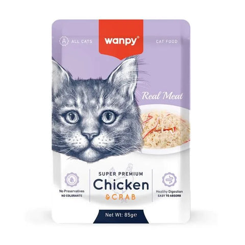 Wanpy Fellits In Jelly Chicken & Crab for cat 85GR | Wanpy In Lebanon