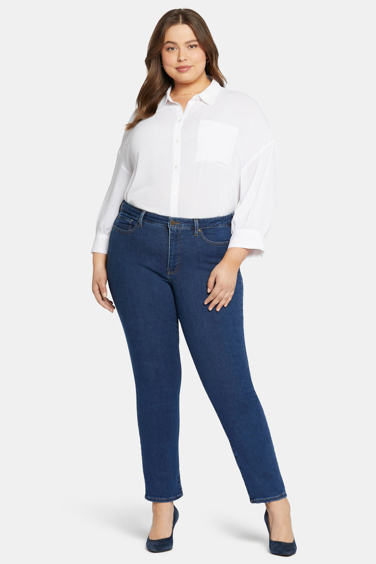 NYDJ Women's Dark Blue Plus Size Sheri Slim Jeans |NYDJ In Lebanon
