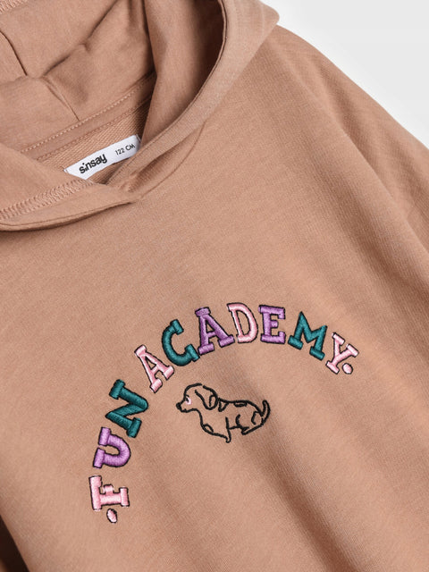 Sinsay Girl's Light Brown Printed Hoodies | Sinsay In Lebanon