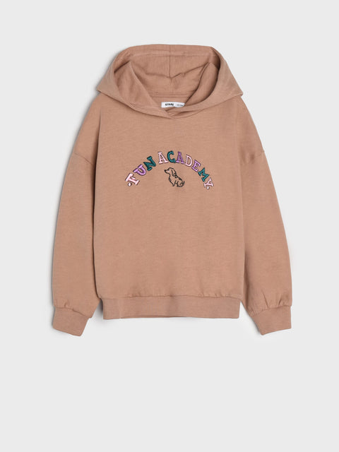 Sinsay Girl's Light Brown Printed Hoodies | Sinsay In Lebanon