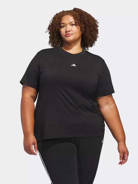 Adidas Women's Black Short Sleeve Plus Size Logo T-Shirt | Adidas In Lebanon