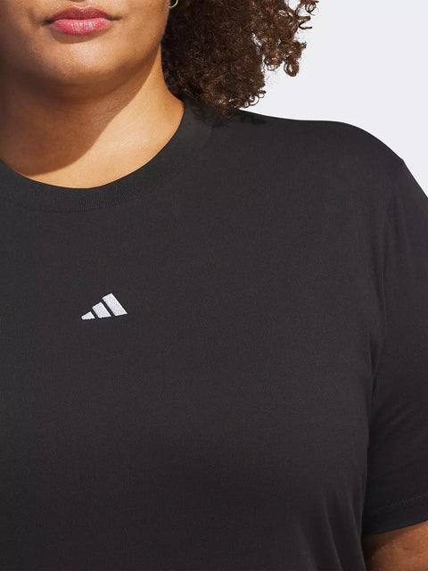 Adidas Women's Black Short Sleeve Plus Size Logo T-Shirt | Adidas In Lebanon