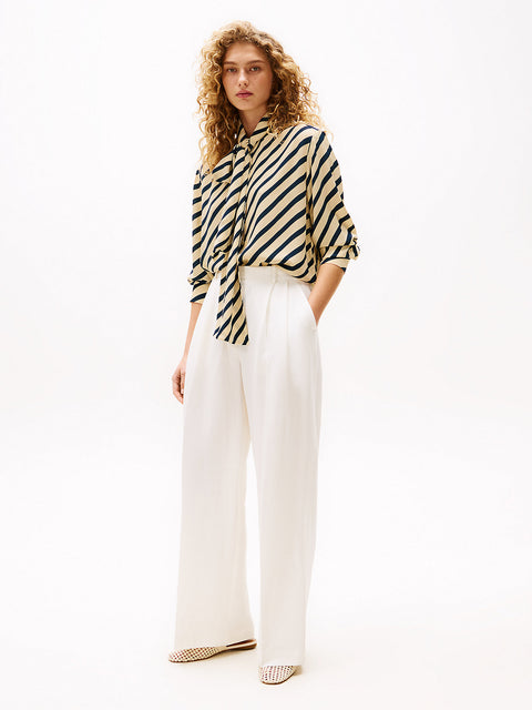 Tommy Hilfiger Women's Beige & Navy Striped The Sofia Capsule Fluid Breton Shirt | Tommy Hilfiger In Lebanon