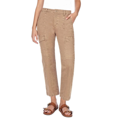 Well Worn Women's Tan Twill Cargo Pants | Well Worn In Lebanon
