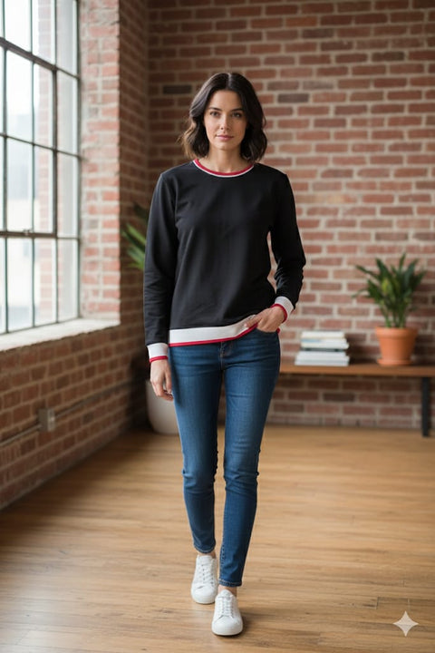 Zabaione Women's black Sweatshirt | Zabaione In Lebanon