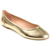 Journee Collection Women's Gold Kavn Comfort Insole Slip On Round Toe Ballet Dress Flats | Journee Collection In Lebanon