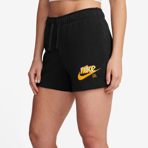 Nike Women's Black Sportswear Club Fleece Graphic Shorts | Nike In Lebanon
