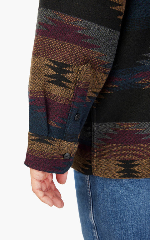 Wrangler Men's Multicolor Leather Overshirt | Wrangler In Lebanon