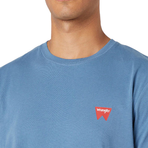 Wrangler Men's Captains Blue Sign Off Tee T-Shirt |Wrangler In Lebanon