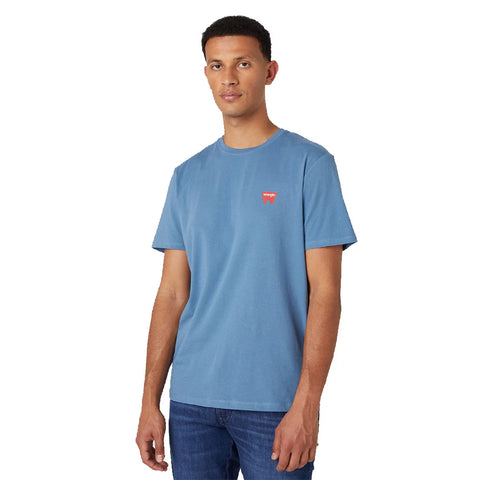 Wrangler Men's Captains Blue Sign Off Tee T-Shirt |Wrangler In Lebanon