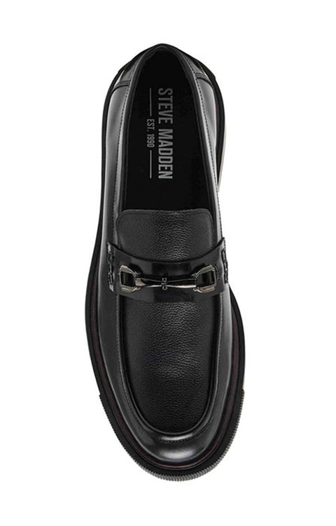 Steve Madden Men's Black Leather Chainlee Casual Shoes|Steve Madden In Lebanon