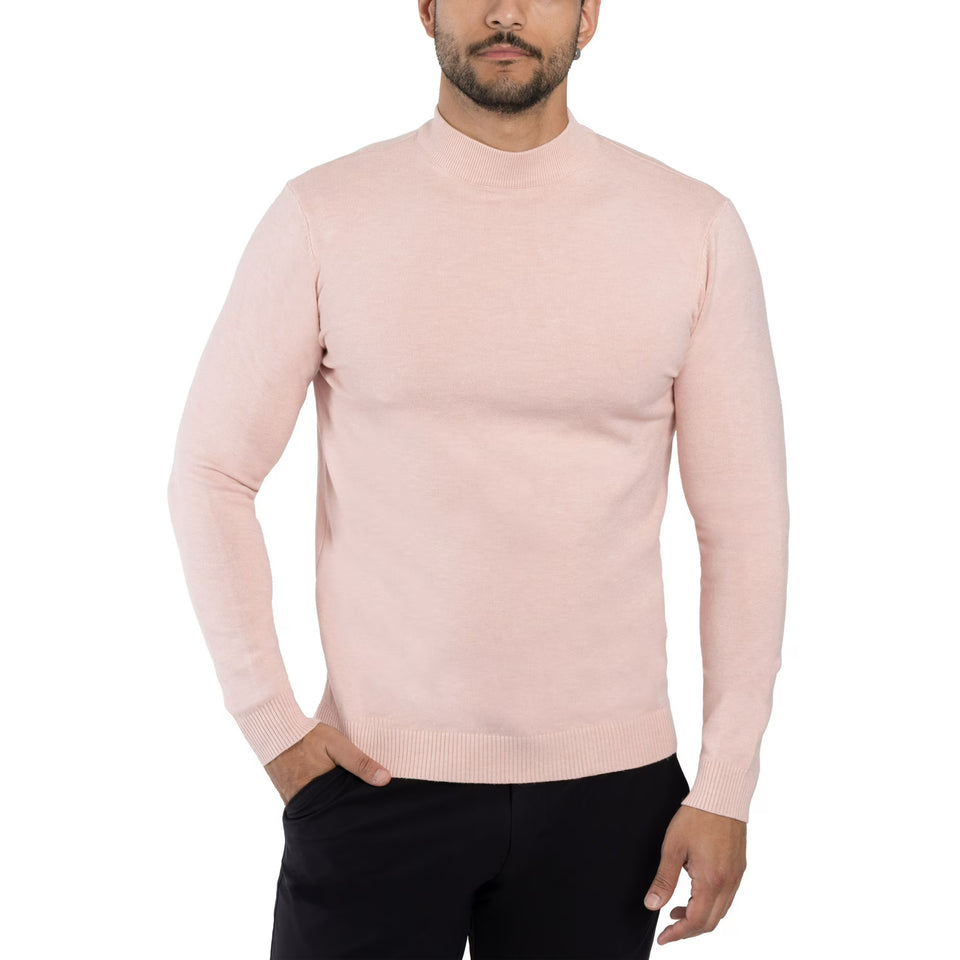 X Ray Jeans Men's Pink Mock Neck Sweater | X Ray Jeans In Lebanon
