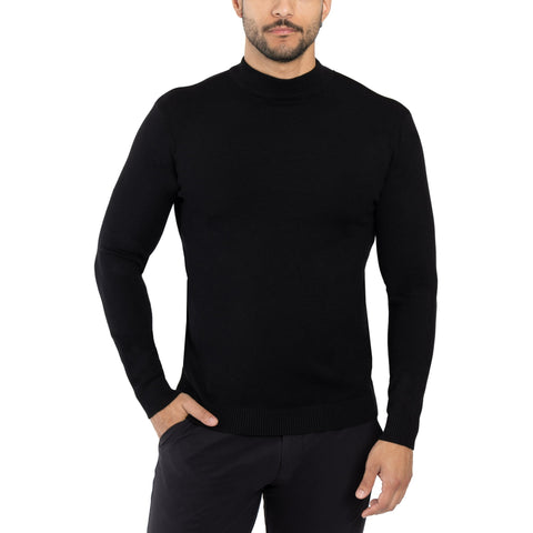X RAY JEANS Men's Black Mock Neck Sweater Pullover | X RAY JEANS in Lebanon