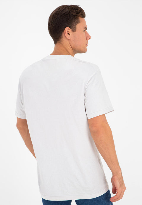 Lee Men's Light Gray 80's Graphic Relaxed Loose Crew Neck T-Shirt | Lee In Lebanon