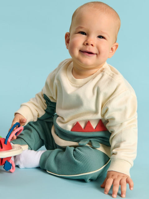 Sinsay Baby Boy's Off White & Pale Green Jersey Set | Sinsay In Lebanon