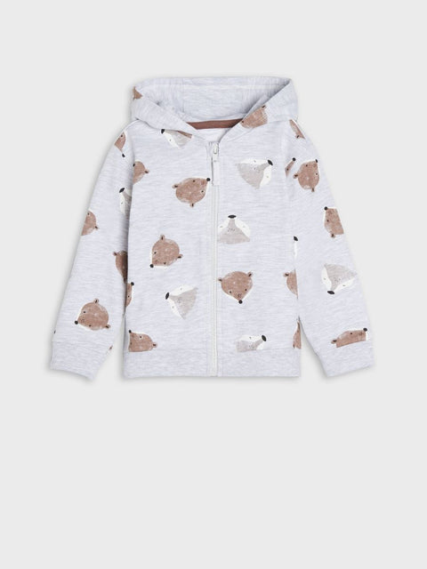 Sinsay Baby Boy's Grey Transitional Hooded Jacket | Sinsay In Lebanon