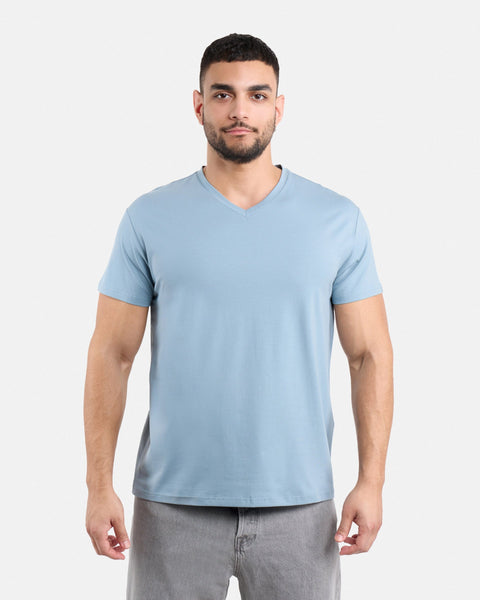 Xray Men's Light Blue Classic Fit V Neck T-Shirt |Xray In Lebanon