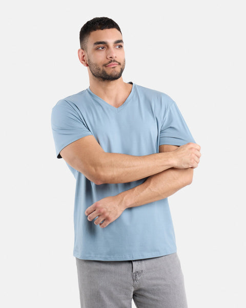 Xray Men's Light Blue Classic Fit V Neck T-Shirt |Xray In Lebanon