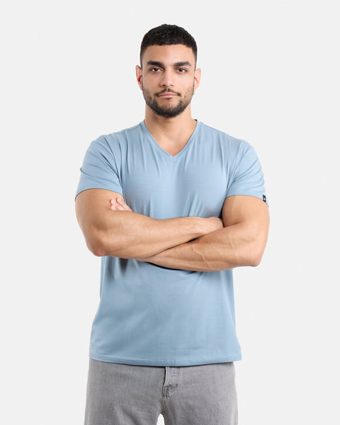 Xray Men's Light Blue Classic Fit V Neck T-Shirt |Xray In Lebanon