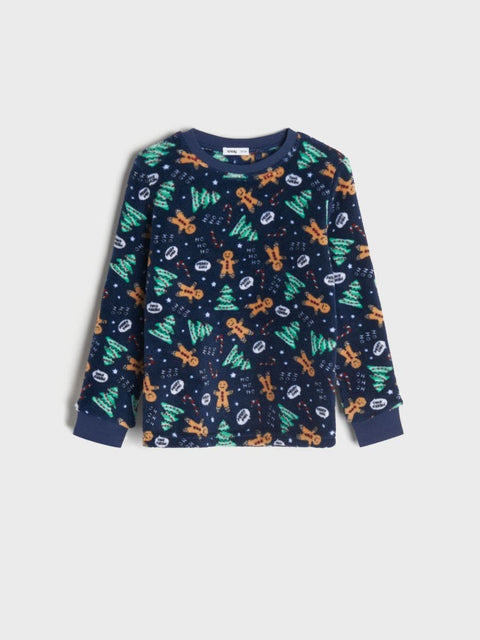 Sinsay Boy's Navy Christmas Printed Pajama Set |Sinsay In Lebanon
