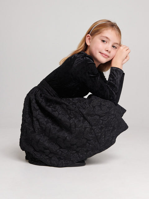 Reserved Girl's Black Velvet Blouse With Pocket | Reserved In Lebanon