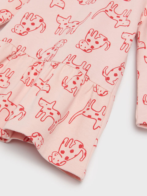 Sinsay Fox & Bunny Baby Girl's Pastel Pink Dress | Sinsay In Lebanon